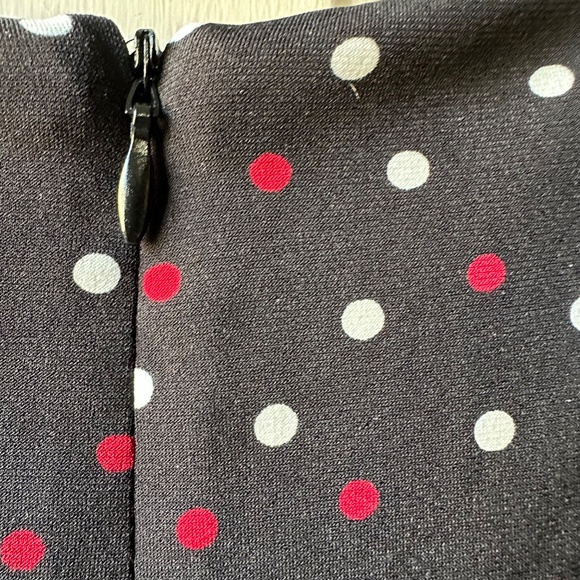 Women Beautiful Black/Red/White Polka Dot Dress Size 4. - Picture 4 of 12
